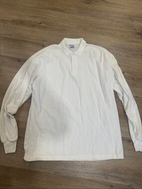 Royal park Men’s White Long-Sleeve Polo
